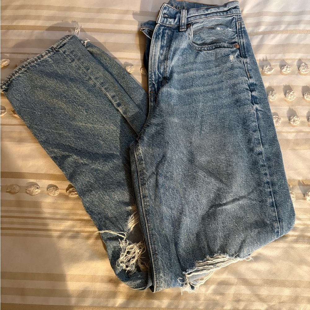 American Eagle Outfitters Light Blue Straight Leg Jeans